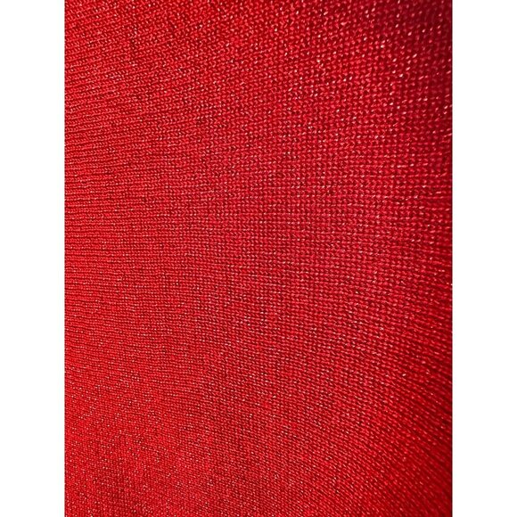 Ruby Rd. Petite Large New Red Cowl Neck Sweater Rhinestone Accents Long Sleeve - Picture 8 of 9